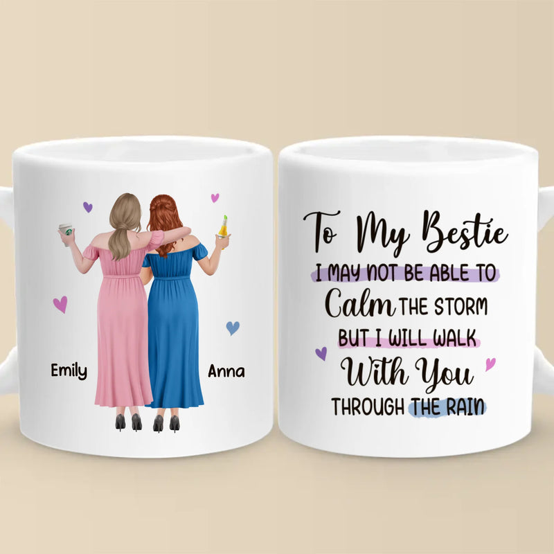Custom Mug - Personalized Best Friend Birthday Gifts For Women, Besties, Sisters, BFF - Besties Make Life Shine Bright