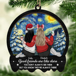 Custom Wood Ornament - Personalized Best Friend Christmas Birthday Gifts For Besties, Sisters, BFF