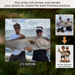 Custom Photo Fishing Couple Gifts - Personalized Ornament