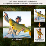 Custom Photo Acrylic Ornament - Personalized Christmas Birthday Fishing Gifts For Fisherman - Making Memories, One Catch At A Time