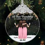 Custom Glass Ornament - Personalized Christmas Best Friend Birthday Gifts For BFF, Best Friends, Bestie - Friends Make Life More Beautiful