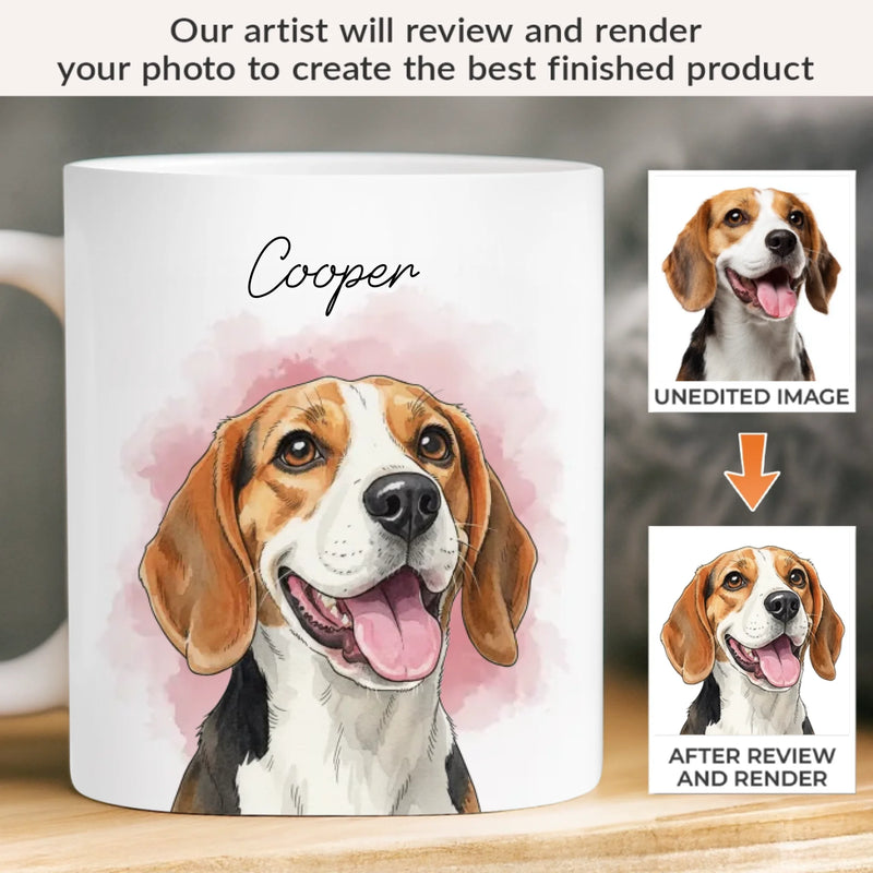 Custom Photo Mug - Personalized Christmas Birthday Gifts For Dog Cat Lovers, Dog Dad And Mom, Cat Owners - My Sunshine Pup