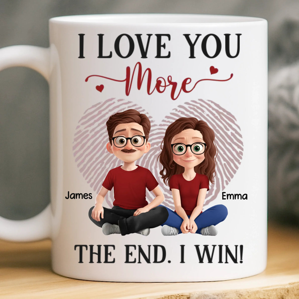 Custom Mug - Personalized Anniversary Wedding Gifts For Husband And Wife, Him And Her - Two Hearts One Story
