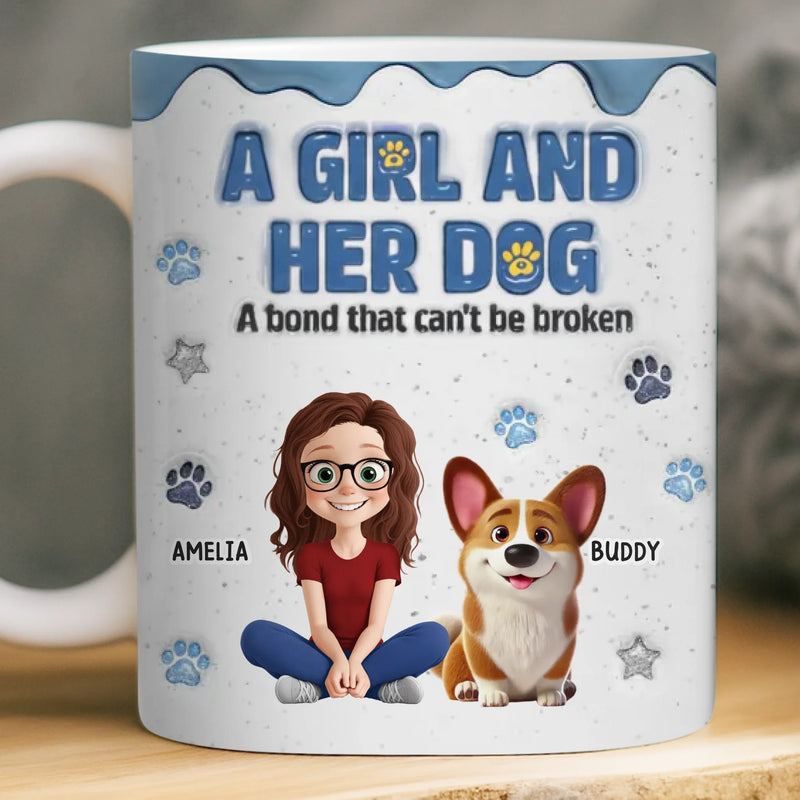Custom Mug - Personalized Christmas Birthday Gifts For Dog Lovers, Dog Dad And Mom - Besties With Fur