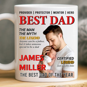 Custom Photo Magazine Mug - Personalized Birthday Gifts For Dad - Dad Love Leads Us Home