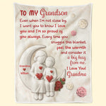 Custom Blanket - Personalized Birthday Gifts For Grandma, Grandson - A Bond That Time Can’t Break