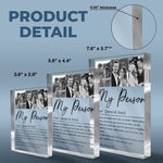 Custom Photo Rectangle Shaped Acrylic Plaque - Personalized Anniversary Wedding Gifts For Husband And Wife, Him And Her - Choosing You Comes Naturally