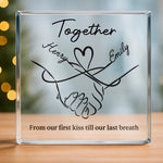 Custom Square Shaped Acrylic Plaque - Personalized Anniversary Wedding Gifts For Husband And Wife, Him And Her - Love Grows With You