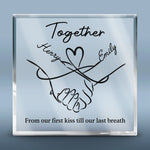 Custom Square Shaped Acrylic Plaque - Personalized Anniversary Wedding Gifts For Husband And Wife, Him And Her - Love Grows With You