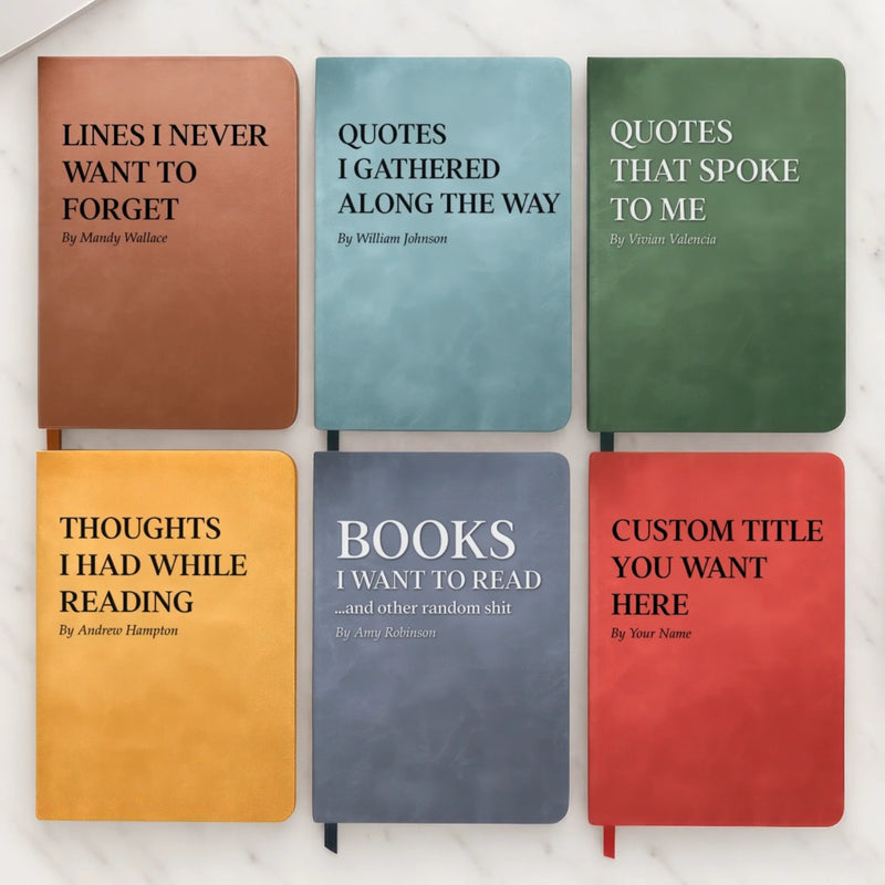Custom Leather Writing Journal - Personalized Bookish Gifts For Book Lovers, Bookworms, Readers - Moments Turned Into Words