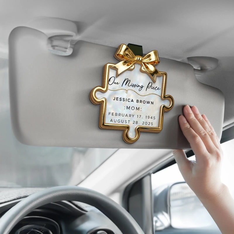 Custom Car Visor Clip - Personalized Memorial Sympathy Gifts For Loss Of Mom, Dad - Forever A Beautiful Soul
