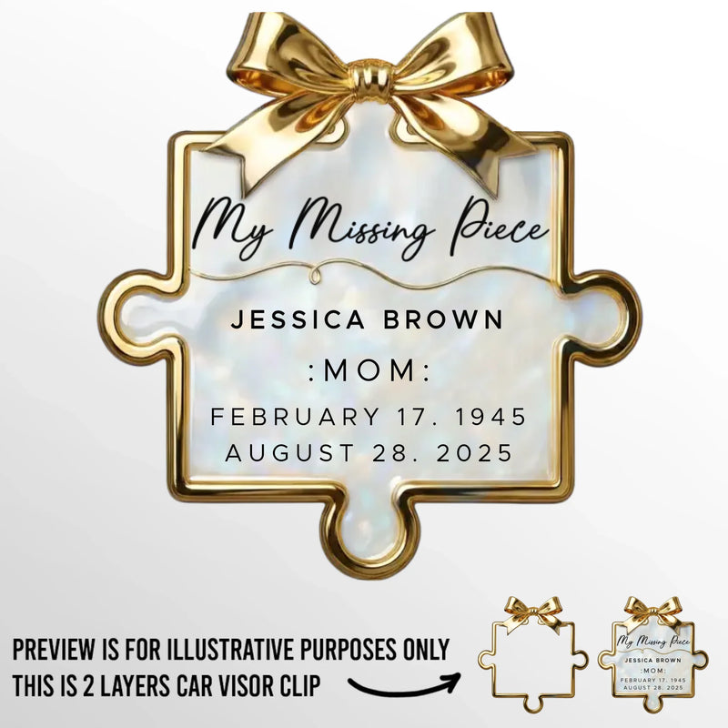 Custom Car Visor Clip - Personalized Memorial Sympathy Gifts For Loss Of Mom, Dad - Forever A Beautiful Soul