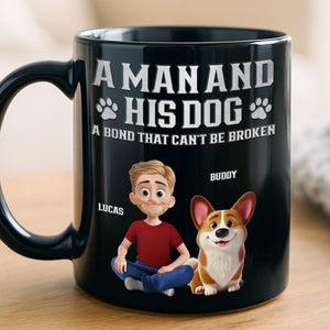 Custom Black Mug - Personalized Birthday Gifts For Dog Lovers, Dog Dad And Mom - Pets Make Every Day Brighter