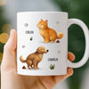 Custom Mug - Personalized Birthday Gifts For Dog Cat Lovers, Dog Dad And Mom, Cat Owners - Cleaning Poop, Earning Love