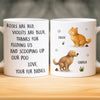 Custom Mug - Personalized Birthday Gifts For Dog Cat Lovers, Dog Dad And Mom, Cat Owners - Cleaning Poop, Earning Love