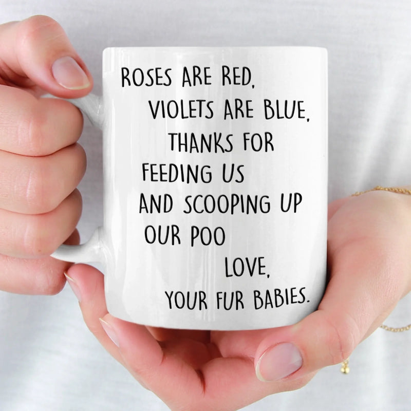 Custom Mug - Personalized Birthday Gifts For Dog Cat Lovers, Dog Dad And Mom, Cat Owners - Cleaning Poop, Earning Love