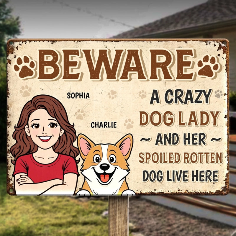 Custom Home Decor Metal Sign - Personalized Birthday Gifts For Dog Lovers, Dog Dad And Mom - Love Grows With Furry Friends