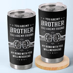 Custom Tumbler - Personalized Birthday Gifts For Brother - Brotherhood Forever
