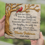 Custom Square Shaped Stone With Stand - Personalized Memorial Sympathy Gifts For Loss Of Mom, Dad - Memories Never Fade
