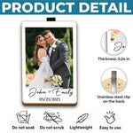 Custom Photo Car Visor Clip - Personalized Anniversary Wedding Gifts For Husband And Wife, Him And Her - Love Rides Along
