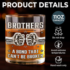 Custom Whiskey Glass - Personalized Birthday Gifts For Brothers - Raised Together, Bonded Forever