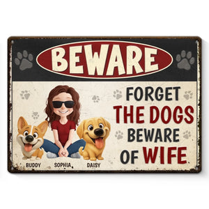 Custom Home Decor Metal Sign - Personalized Birthday Gifts For Dog Lovers, Dog Dad And Mom - Fluffy Guards Retired, New Boss Installed