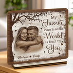 Custom Photo 2-Layered Wooden Plaque - Personalized Anniversary Wedding Gifts For Husband And Wife, Him And Her - Love Chosen Again Today