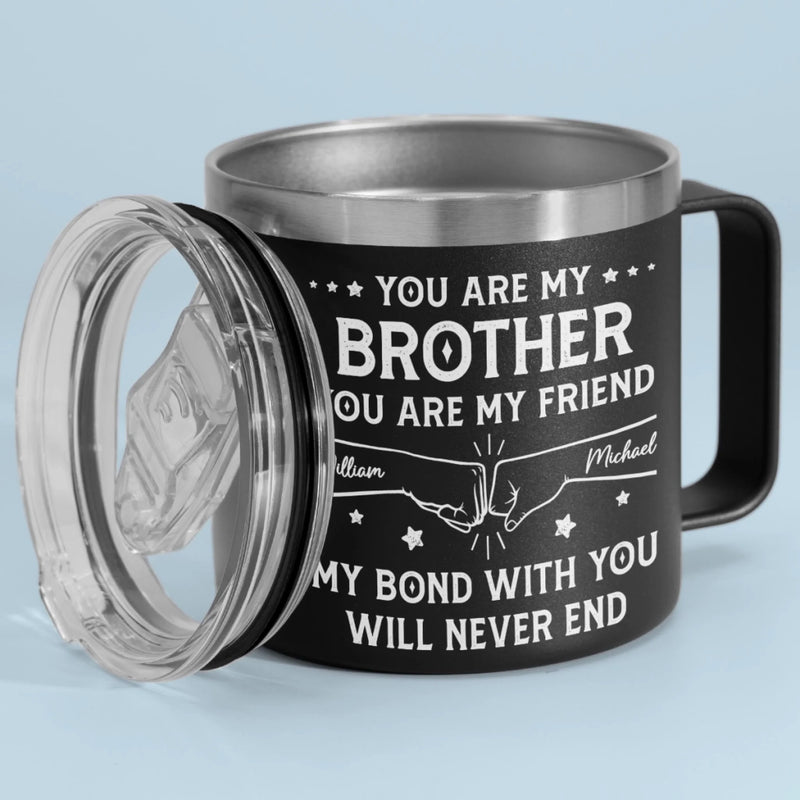 Custom 14oz Stainless Steel Tumbler With Handle -  Personalized Birthday Gifts For Dad, Brother, Sister, Kids - Love In Every Sip