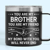 Custom 14oz Stainless Steel Tumbler With Handle -  Personalized Birthday Gifts For Dad, Brother, Sister, Kids - Love In Every Sip