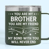Custom 14oz Stainless Steel Tumbler With Handle -  Personalized Birthday Gifts For Dad, Brother, Sister, Kids - Love In Every Sip