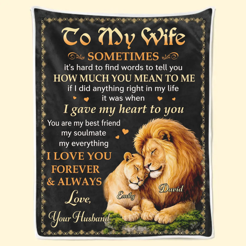 Custom Blanket - Personalized Anniversary Wedding Gifts For Husband And Wife, Him And Her - Two Hearts Growing Forward