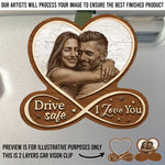 Custom Photo Car Visor Clip - Personalized Anniversary Wedding Gifts For Husband And Wife, Him And Her - Our Bond Feels Natural
