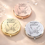 Custom Compact Mirror - Personalized Birthday Gifts For Mom, Daughter - Forever My Daughter, Always My Friend