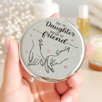 Custom Compact Mirror - Personalized Birthday Gifts For Mom, Daughter - Forever My Daughter, Always My Friend