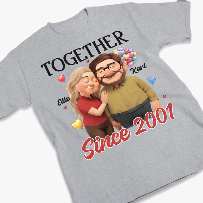 Custom Unisex T-shirt, Premium T-shirt, Hoodie - Personalized Anniversary Wedding Gifts For Husband And Wife, Him And Her - Love Lives Between Us