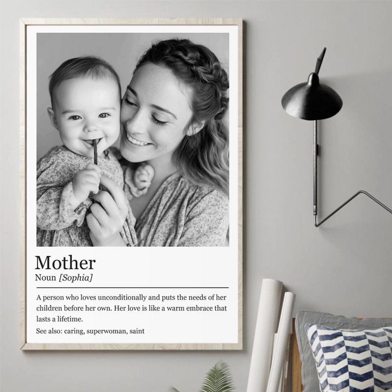 Custom Photo Vertical Poster - Personalized Mother's Day Gifts For Mom, Grandma - A Mother’s Love Never Fades