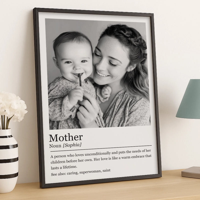 Custom Photo Vertical Poster - Personalized Mother's Day Gifts For Mom, Grandma - A Mother’s Love Never Fades