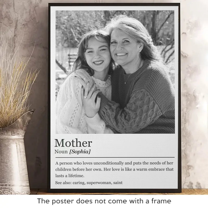 Custom Photo Vertical Poster - Personalized Mother's Day Gifts For Mom, Grandma - A Mother’s Love Never Fades