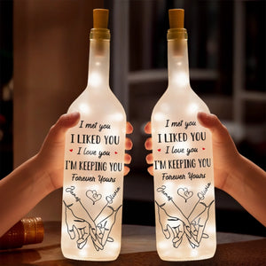 Custom Bottle Lamp - Personalized Anniversary Wedding Gifts For Husband And Wife, Him And Her - Together For A Lifetime