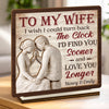 Custom 2-Layered Wooden Plaque - Personalized Anniversary Wedding Gifts For Husband And Wife, Him And Her - Our Love Holds Strong