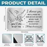 Custom Aluminum Wallet Card - Personalized Anniversary Wedding Gifts For Husband And Wife, Him And Her - Love Feels Steady With You