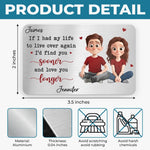 Custom Aluminum Wallet Card - Personalized Anniversary Wedding Gifts For Husband And Wife, Him And Her - Our Hearts Move As One