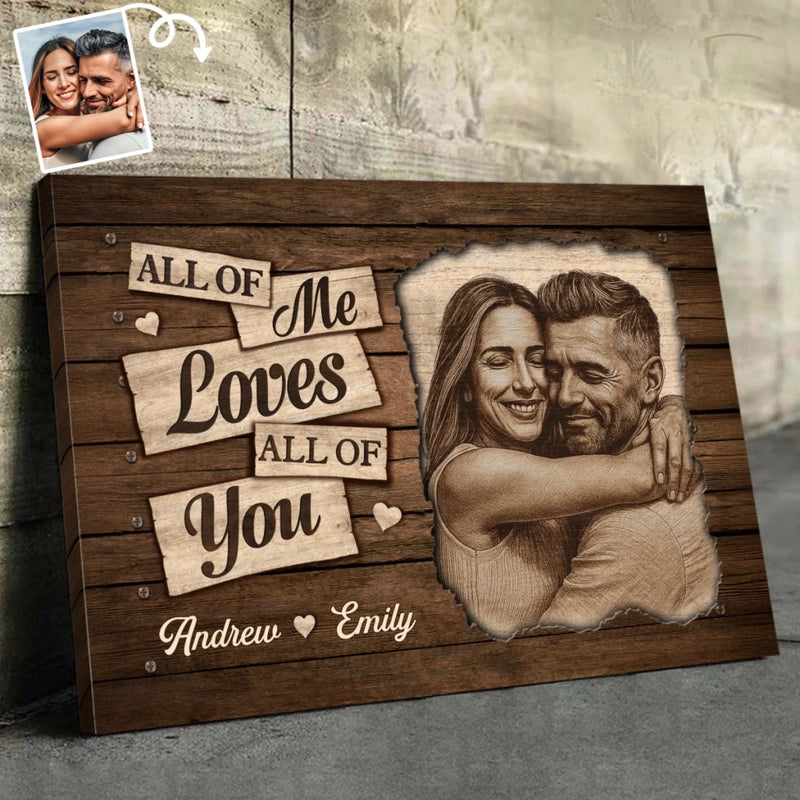 Custom Photo Horizontal Canvas - Personalized Anniversary Wedding Gifts For Husband And Wife, Him And Her - Together Life Feels Kinder