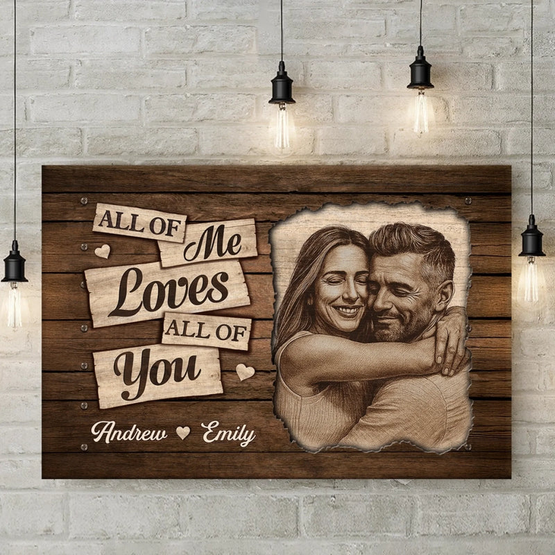 Custom Photo Horizontal Canvas - Personalized Anniversary Wedding Gifts For Husband And Wife, Him And Her - Together Life Feels Kinder