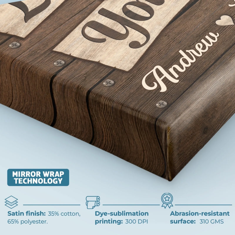 Custom Photo Horizontal Canvas - Personalized Anniversary Wedding Gifts For Husband And Wife, Him And Her - Together Life Feels Kinder