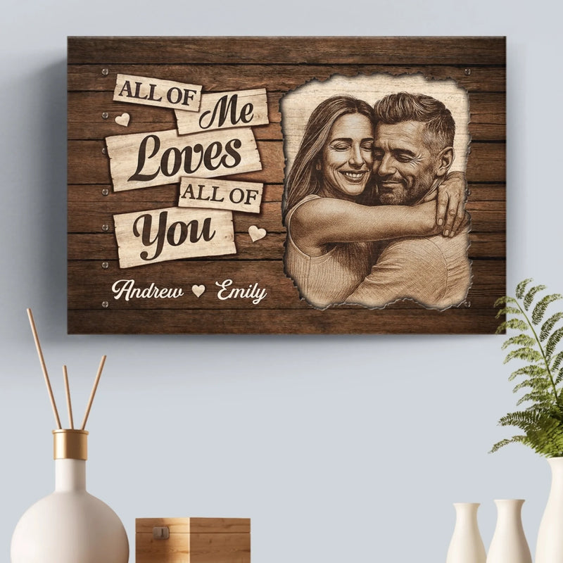 Custom Photo Horizontal Canvas - Personalized Anniversary Wedding Gifts For Husband And Wife, Him And Her - Together Life Feels Kinder