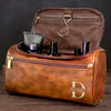 Custom Engraved Leather Toiletry Bag - Personalized Birthday Gifts For Dad, Brother, Grandpa, Husband - For The Man Who’s Always On The Move