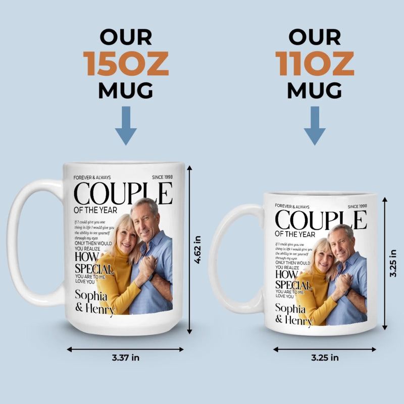 Custom Photo Mug - Personalized Anniversary Wedding Gifts For Husband And Wife, Him And Her - Love That Feels Natural