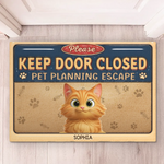 Custom 3D Inflated Effect Printed Home Decor Decorative Mat - Personalized Birthday Gifts For Dog Cat Lovers, Dog Dad And Mom, Cat Owners - Escape Artists Live Here