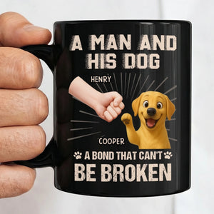 Custom Black Mug - Personalized Birthday Gifts For Dog Cat Lovers, Dog Dad And Mom, Cat Owners - Fur Makes Me Happy